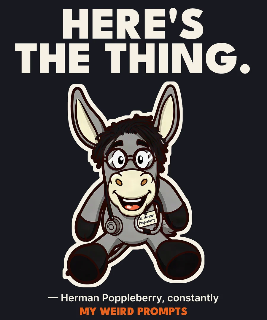 Here's the Thing. design on a dark shirt